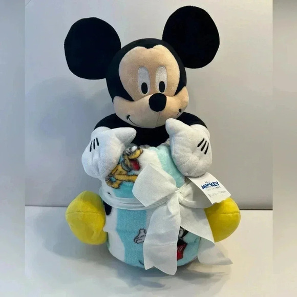 Disney Other - Disney's Mickey Mouse & Pluto Pillow Buddy & Throw Blanket Set